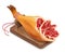 Jamon. Hamon. Traditional Spanish food. Meat. Pig leg. Vector illustration.