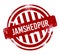 Jamshedpur - Red grunge button, stamp
