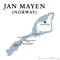 Jan Mayen, Norwegian volcanic island in Arctic Ocean, gray political map