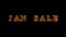 Jan Sale fire text effect black background