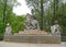 The Jan Sobieski statue in Lazienki Park. Monument of Sobieski in Warsaw. Poland