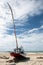 Jangada small sailboat on the beach, Brazil