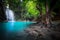 Jangle landscape with Erawan waterfall. Kanchanaburi, Thailand