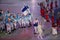 Janne Ahonyen carrying the flag of Finland leading the Finnish Olympic team at the PyeongChang 2018 Winter Olympic Games