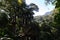 January 1, 2020. Xilitla, San Luis PotosÃ­, Mexico. Panoramic view of the pools Las Pozas, Architecture in a surreal garden