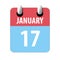 january 17th. Day 17 of month,Simple calendar icon on white background. Planning. Time management. Set of calendar icons for web