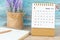 The January 2023 Monthly desk calendar for 2023 year with diary
