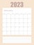 January 2023 Planner Calendar Page Design Printable Blank