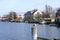 January 28 2023 - Wieck, Greifswald, Germany: the harbor of the lovely village in winter