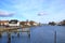 January 28 2023 - Wieck, Greifswald, Germany: the harbor of the lovely village in winter