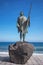 JANUARY 30: Sculpture of the guanche mencey Adjona on January 30, 2016 in the waterfront of Candelaria, Tenerife, Canary Islands
