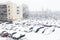 JANUARY 8th 2021.ARGANDA.MADRID:Winter scene with frozen cars in Arganda del Rey  Madrid