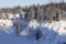 January day in the Ruskeala mountain park. Karelia, Russia