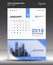 January Desk Calendar 2018 Template design flyer vector