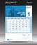 January Desk calendar 2018 year Layout template vector