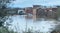 January floods on the River Severn,at Worcester City,view from Cathedral,Worcestershire,England,United Kingdom