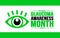 January is Glaucoma Awareness Month background template. Holiday concept. background, banner, placard, card