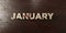 January - grungy wooden headline on Maple - 3D rendered royalty free stock image