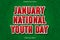 January national youth day editable text effect cartoon style