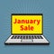 January Sale business concept