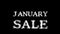 January Sale cloud text effect black isolated background