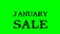 January Sale smoke text effect green isolated background