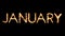 January Text Sparkler Glitter Sparks Firework Loop Animation