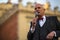 Janusz Korwin during pre-election rally of presidential candidate of Poland, on main square Krakow.