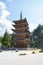 Japan. Aomori. Seiryu temple. Five-storied pagoda.