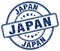 Japan blue grunge round rubber stamp