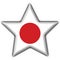 Japan button flag star shape