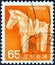 JAPAN - CIRCA 1966: A stamp printed in Japan shows ancient clay horse, circa 1966.