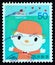 JAPAN - CIRCA 1994: A stamp printed in Japan from the `Letter Writing Day` issue shows Man Wearing Hat, circa 1994.