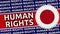 Japan Circular Flag with Human Rights Titles
