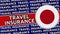 Japan Circular Flag with Travel Insurance Titles