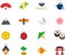 JAPAN colored flat icons