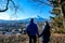 Japan - A couple admiring Mt Fuji