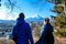 Japan - A couple admiring Mt Fuji