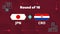 Japan croatia playoff round of 16 match Football 2022. 2022 World Football championship match versus teams intro sport background