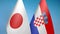 Japan and Croatia two flags