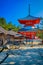 Japan Destinations. View of Danjo Garan Sacred Temple with Konpon Daito Great pagoda at Mount Koyasan in Japan