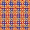 Japan dog Inu Hariko body paint horizontal seamless pattern