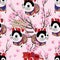 Japan dog Inu Hariko sakura seamless pattern