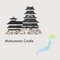 Japan Famous Castle Vector - Matsumoto Castle