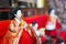 JAPAN - FEBRUARY 21, 2016 : Hina dolls on shelf for Hinamatsuri