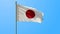 Japan Flag 3D animation with green screen