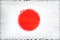Japan flag. Flag of Japan on the background of water drops. Flag with raindrops. Splashes on glass