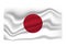 Japan Flag Icon. National Flag Banner. Cartoon Vector illustration