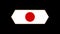 japan flag presentation animation set. Flags of the country participating in the Football 2022 World championship set