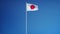 Japan flag in slow motion seamlessly looped with alpha